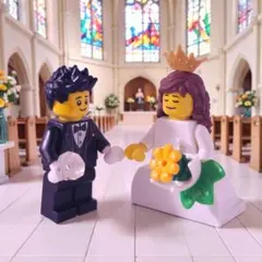 レゴ ミニフィグ ♡ ウェディング 結婚証明 リングピロー S32