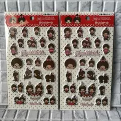 モンチッチ ぷくっとシール 2枚セット ぷっくりシール セリア