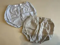 【美品】 ベビーブルマパンツ2点　teteatete cottoli 70〜80
