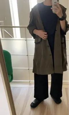 美品MACPHEE ミリタリーコート　パイピングコート　ロングコート　ミリタリー