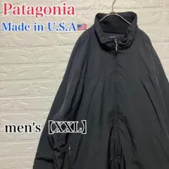 ●F970【US輸入】 シェルドシンチラジャケット ブラック系メンズ【XXL】