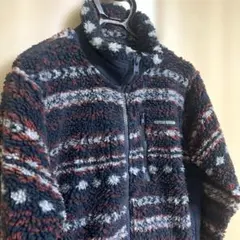 【美品】シェラデザイン 総柄 ボアフリースジャケット L マルチカラー