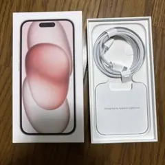 Apple iPhone 15 ピンク 空箱 付属品付き
