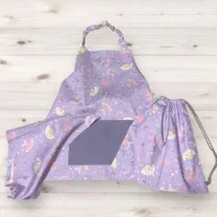 ハンドメイドエプロン３点セット　　　　　100㎝〜