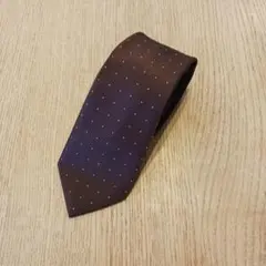 ORIHICA　オリヒカ　ブラウンドット柄ネクタイ