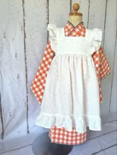 ao♡レース被布 お花レース 七五三着物&リバーシブル被布 3歳 女の子 キッズ