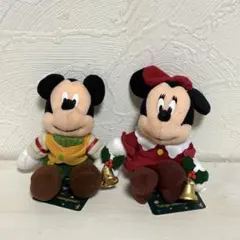 【タグ付】2000年 ディズニー クリスマス ミッキー ミニー ぬいぐるみ