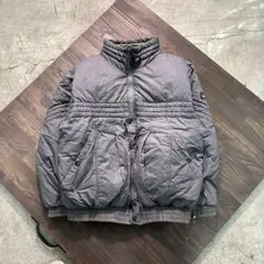 7W3 80’s クロコダイル　ダウンジャケット　グレー　M フェード古着