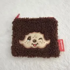 モンチッチ もこもこスクエアポーチ くすみカラーバージョン F 茶色 ガチャ