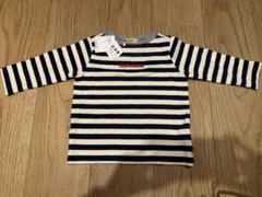 【新品未使用】ミキハウス ストライプ Tシャツ 80