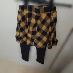 BREEZE チェック柄 スカート付きパンツ 120