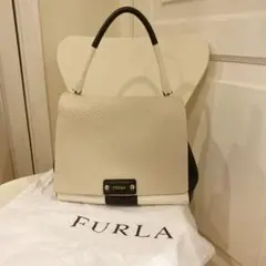 フルラ☆バイカラー本革バッグ定価¥50000→¥23000