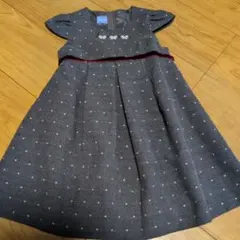 familiar 100 ノースリーブワンピース グレー　フォーマル