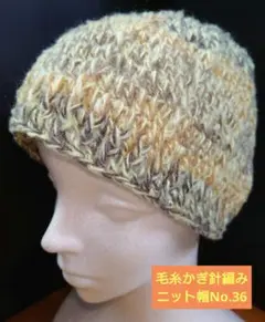 ニット帽（ハンドメイド）毛糸かぎ針編みNo.36