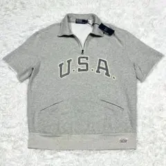 未使用品✨ラルフローレン 現行QRタグ ハーフジップ半袖スウェットトレーナー