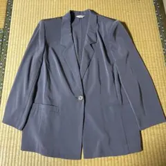 【クリーニング済み：セットアップ】レナウンルック テーラードジャケット パープル