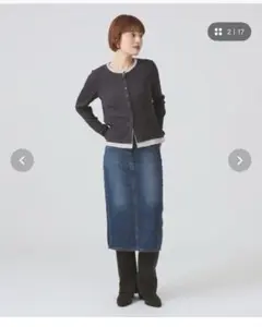 HRバックスリットデニムスカート　24inch