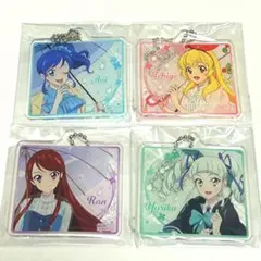 アイカツ！ アクリルキーホルダー 雨の日 あおい いちご 蘭 ユリカ