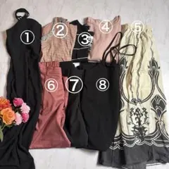 春服 まとめ売り 5点 Mサイズ相当 きれいめ セット ピンク ブラック
