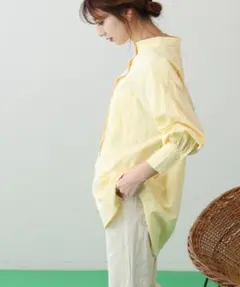 【24時間以内☆匿名】RAY CASSIN ストライプ オーバーシャツ Free