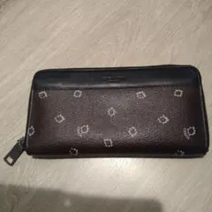 COACH 花柄 長財布 ブラウン