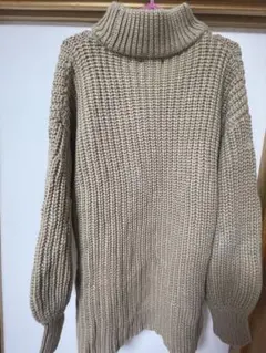 INGNI ベージュ タートルネック ニットセーター