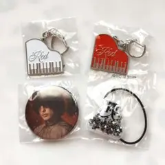 今市隆二 “R”ED カプセル 缶バッジ＆メタルキーホルダー＆ヘアゴム セット