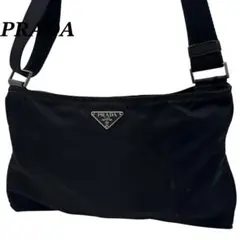 PRADA プラダ ショルダーバッグ 三角ロゴ 三角プレート ブラック バッグのサムネイル