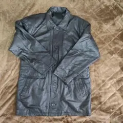 最終お値下げブラックレザー コート Lサイズ