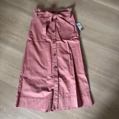 GAP ピンク ボタン付きロングスカート