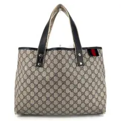 GUCCI GG トート バッグ ネイビー PVC