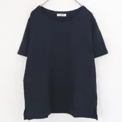 スタジオクリップ　Tシャツ　トップス　クルーネック　スリット入り　黒　M 半袖