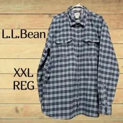 L.L.Bean 古着　長袖チェックシャツ　ダブルポケット