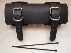 レザーツールバッグ/姫路産ブラック牛革/コンパクト/バック/ハンドメイド