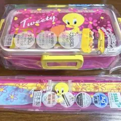 トゥイーティー Tweety　抗菌 食洗機対応　弁当箱 ＆ お箸　セットのサムネイル
