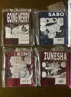 ワンピース ベースショップくじ アクリルブロックチャーム 4個セット