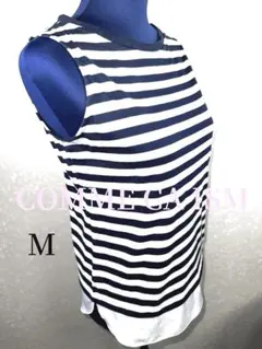 COMME CA ISM ストライプ ノースリーブ M 24A199