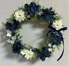 爽やかな紫陽花のリース