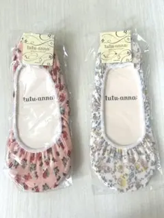 tutu-anna 花柄ソックス 2足セット 22-24cm