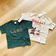 【新品/95】2枚セット　胸ポケット半袖Tシャツトップスのサムネイル
