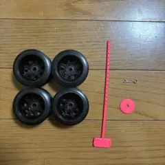 ブラックレーシング ハヤシホイール 4本セット 小径 旧車 ホイールホルダー付きのサムネイル