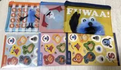 スシロー　スンスン コラボ クリアポーチ&シール　3種類 コンプリート　新品