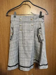 グレーチェック/フレアスカートM/ポケットボタン レディース コスプレ 制服