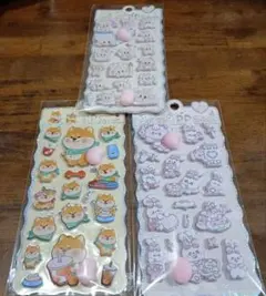 ⑥柴犬おしりシール　かわいいキャラクターシールセット 3D立体シールうさぎおしり