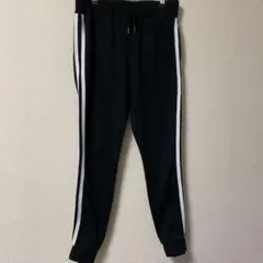 ブラックサイドラインジョガーパンツ