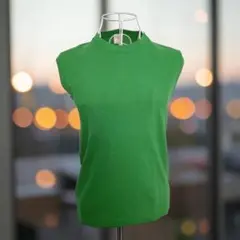 美品【イタリア製】Gicipi（ジチピ）ノースリーブ コットンニット グリーンのサムネイル