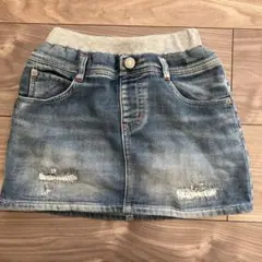 アズールキッズ　120 デニムスカート　ダメージ　AZUL by moussyのサムネイル