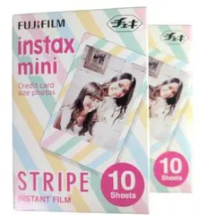 【希少・期限切れ】富士フイルム チェキフィルム ストライプ 20枚（10枚×2）