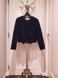 LAURA ASHLEYローラ・アシュレイ　ネイビー キルティングジャケット