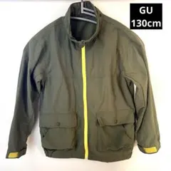 GUジーユーキッズ ナイロンジャケット カーキ ウィンドブレーカー130アウター